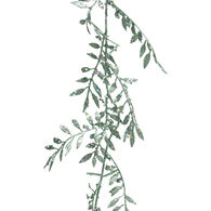 Guirnalda Hojas Verdes Efecto Brillo 180cm 