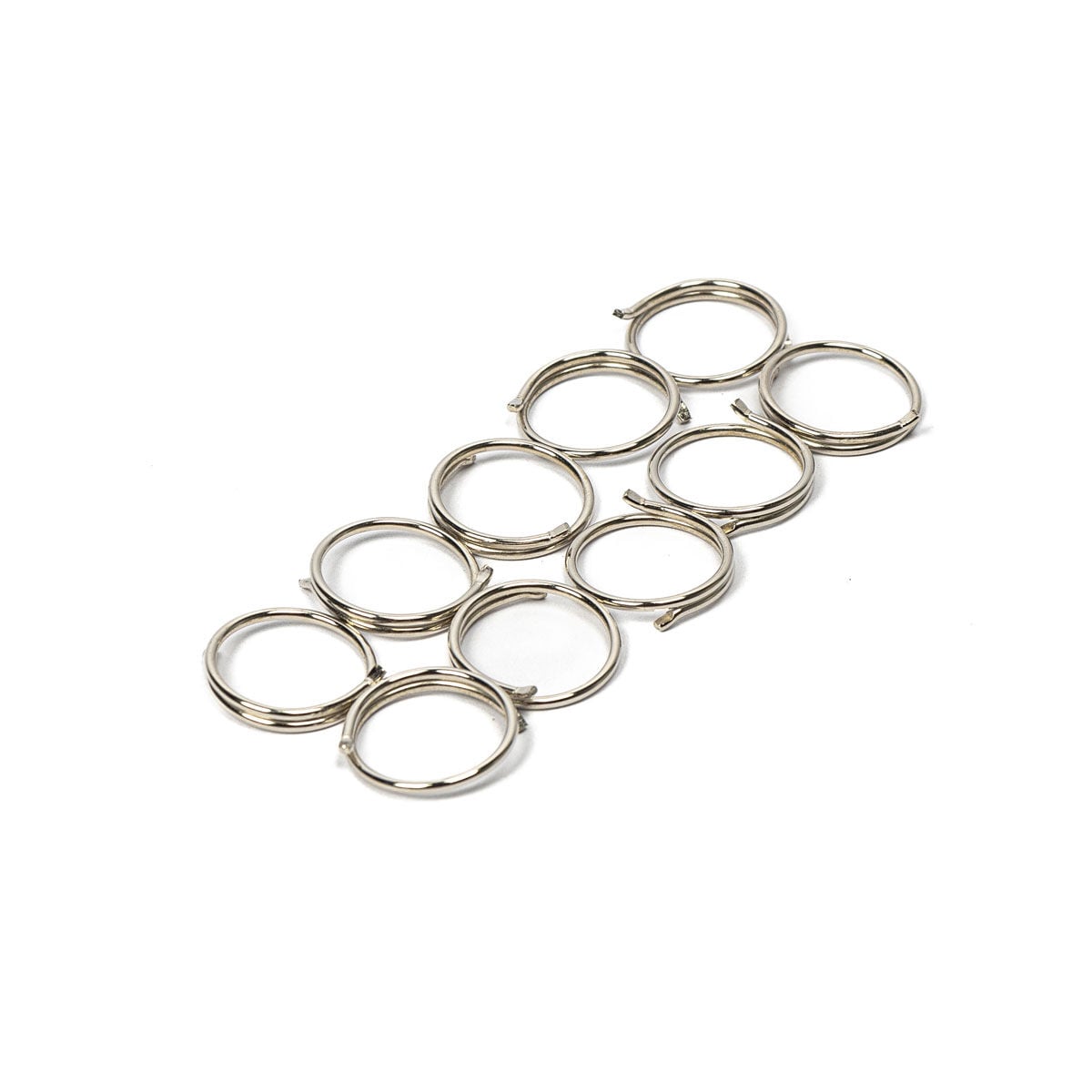 Conjunto de 10 argolas niqueladas prateadas, , large