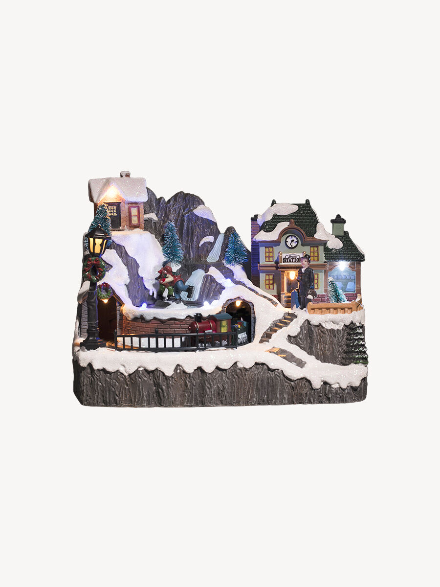 Aldea Luminosa Con Nieve, , large