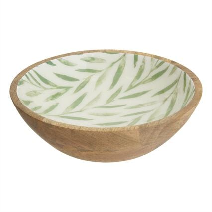 Saladeira INAYA verde em madeira mango 25cm, , large