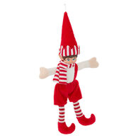 Figura Elfo con gorro de rayas 30cm