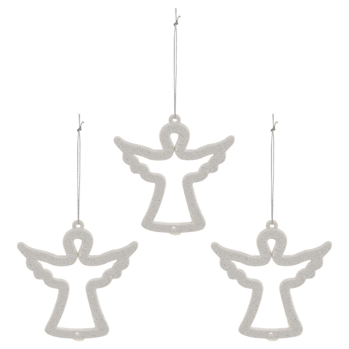 Conjunto 3 pendurantes anjo branco, , large