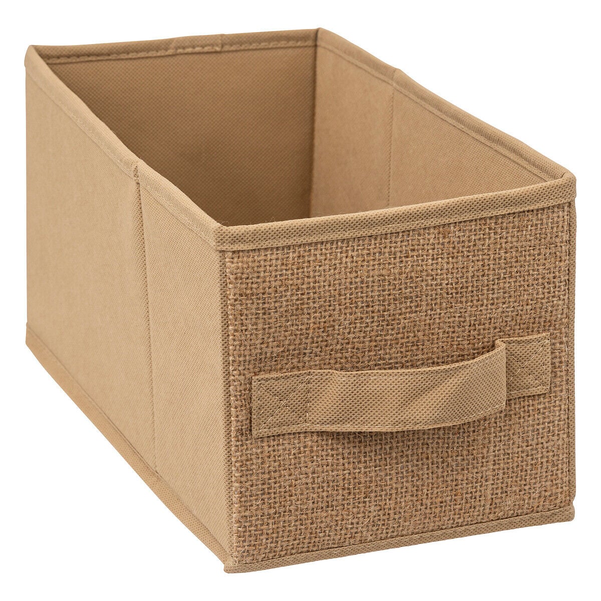 Caixa De Arrumação Bege Linho Juta 15x31cm, , large