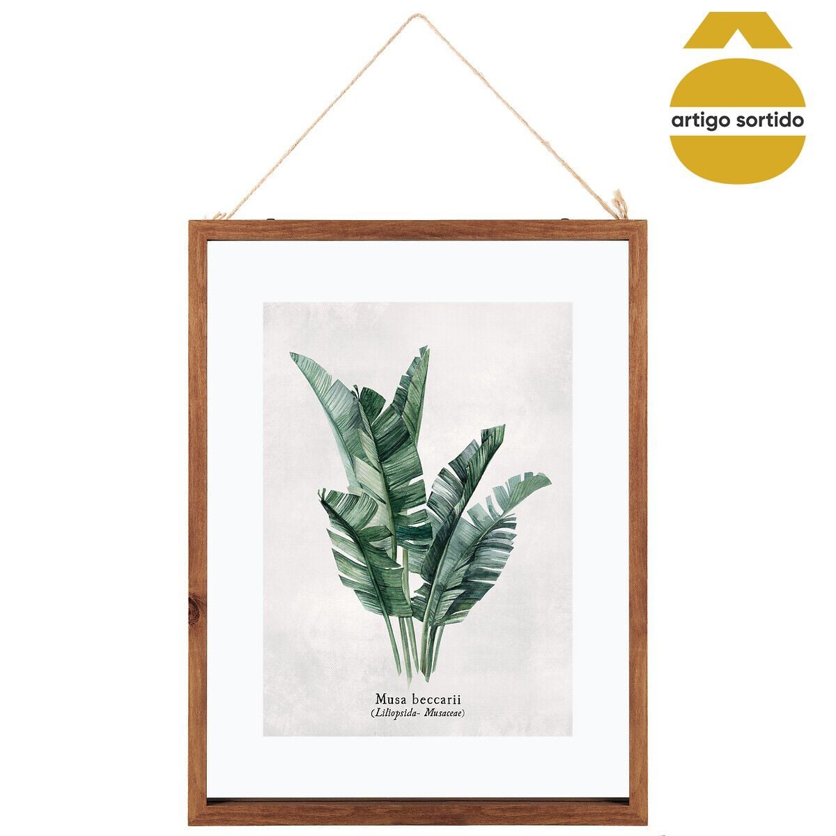 Quadro decorativo folhas 48x38cm, , large