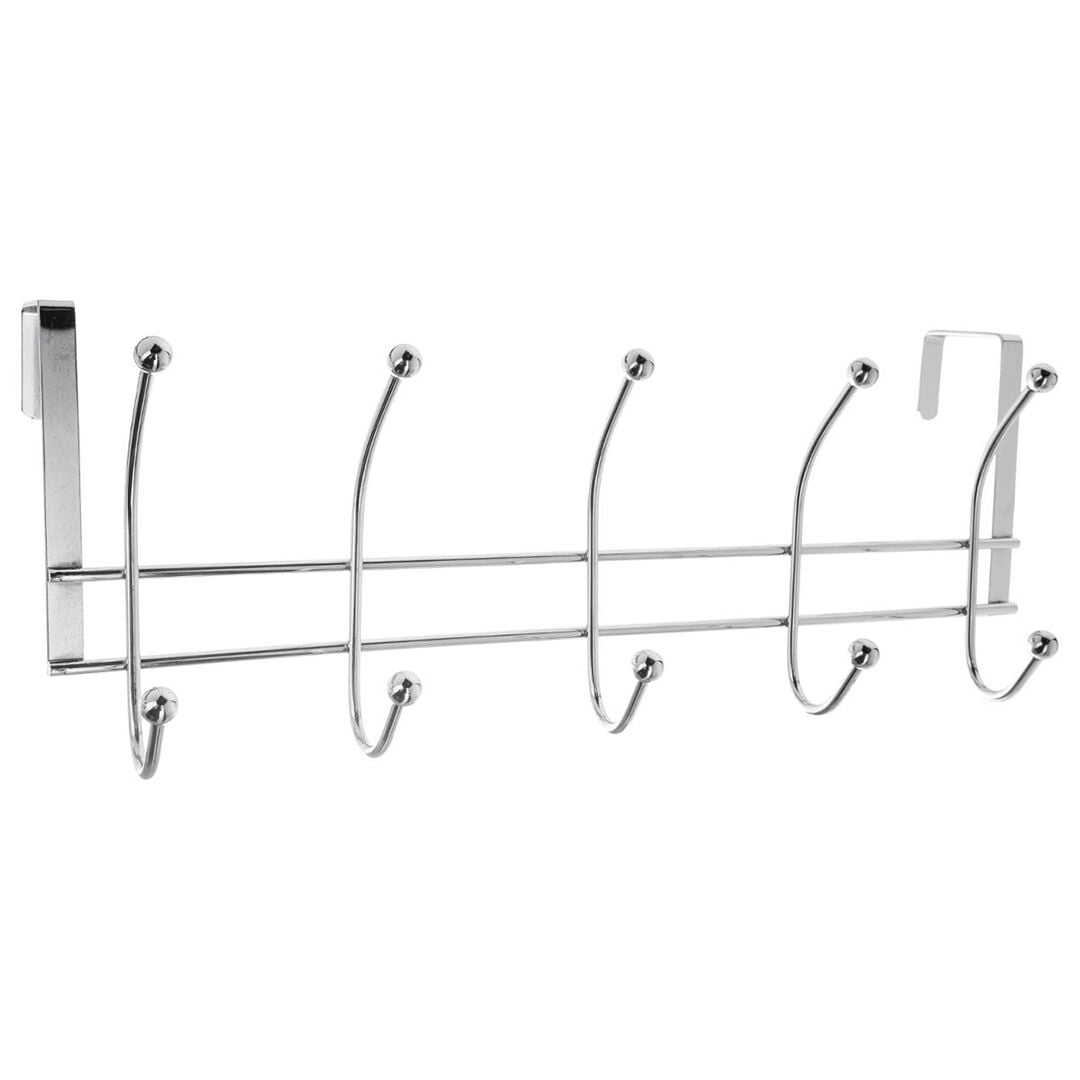 Cabide para porta com 10 ganchos em inox, , large