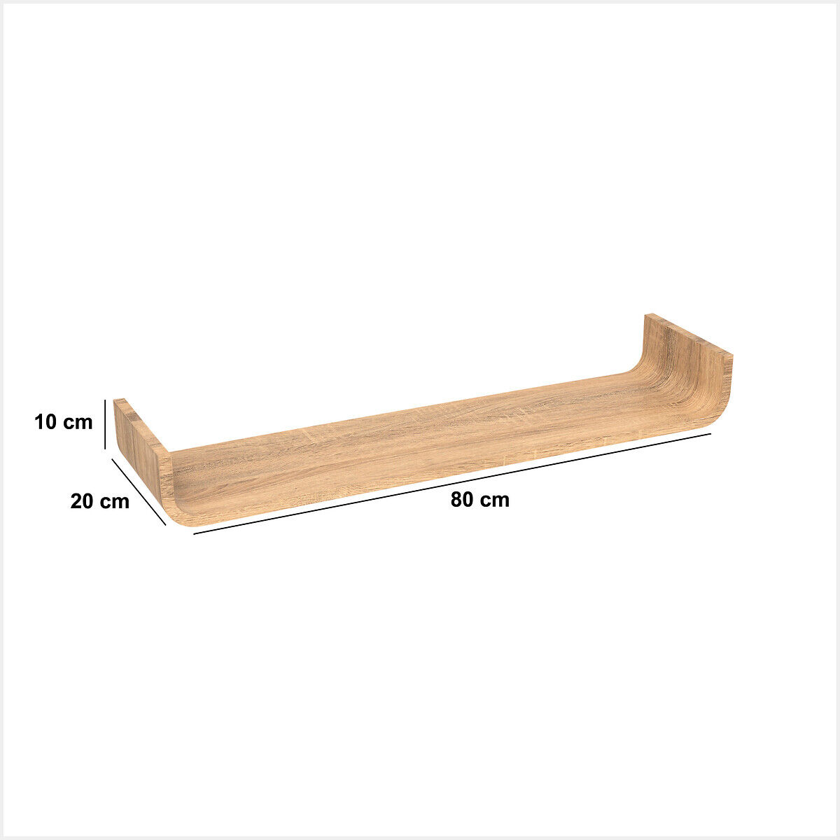 Prateleira curva para parede FIXY bege, , large