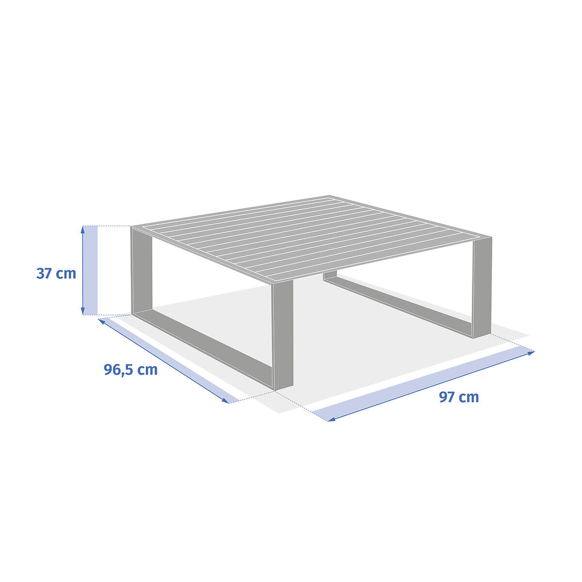 Coffee table ALLURE ecru in aluminium, , large