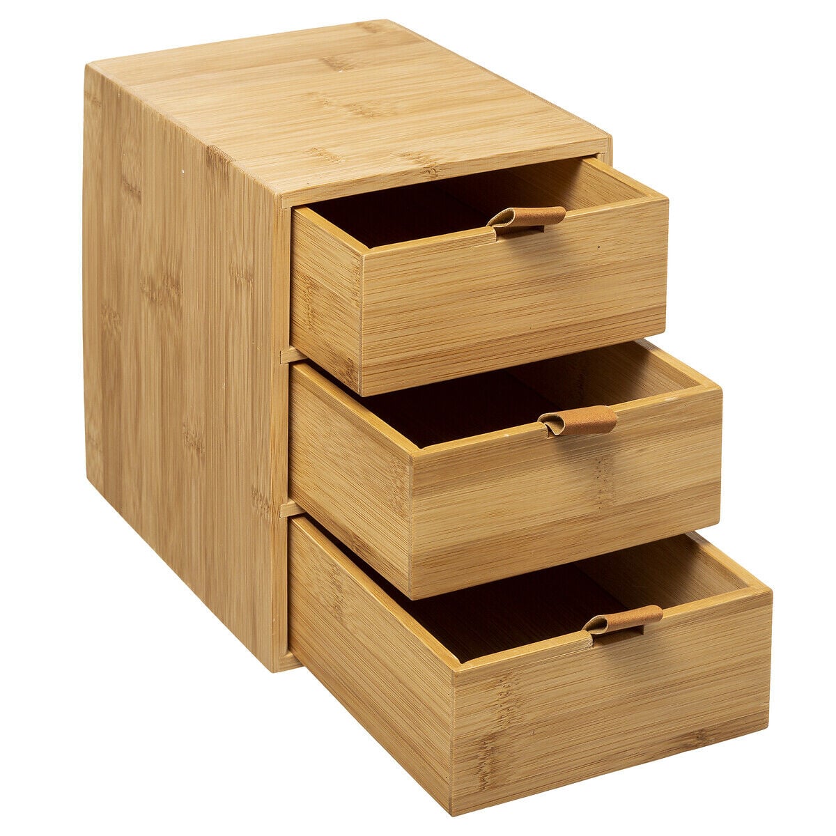 Organizador Bambú C/3 Cajones 20x15x21Cm, , large