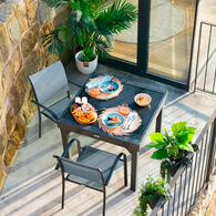 Mesa extensible PIAZZA gris graphite 90-180cm