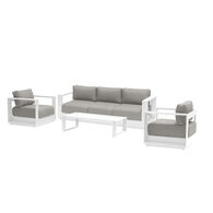 Conjunto De Jardim Allure Branco 5 Lugares