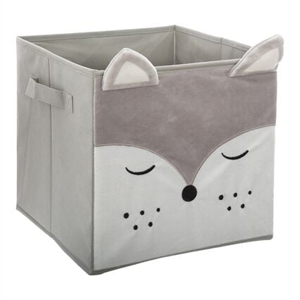Cubo de arrumação raposa cinza 29cm, , large