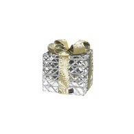 Caixa Luminosa Efeito Presente Prateado