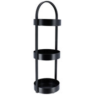 Mueble De Apoyo Negro En Metal Com 3 Cestas