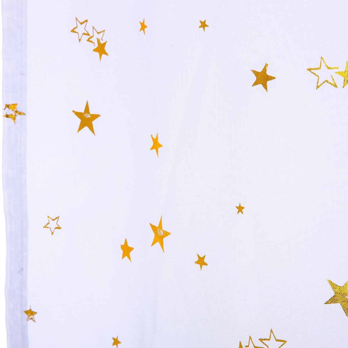 Cortina com estrelas douradas 140x250cm, , large