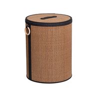 Cesta para colada con tapa y asa de madera 48cm