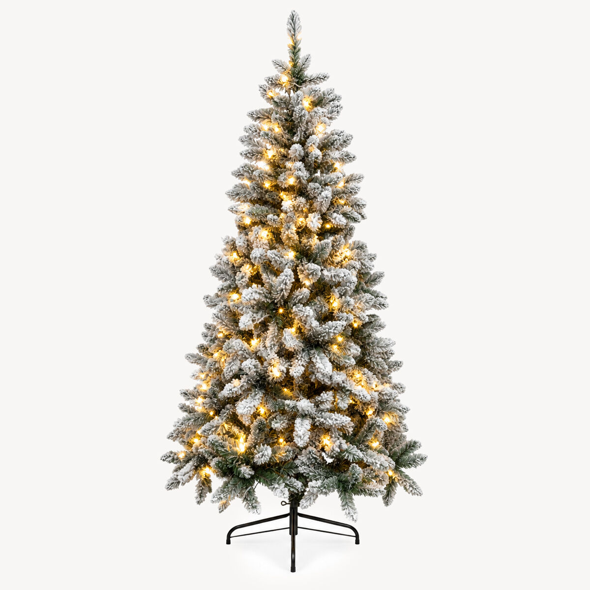 Árvore de natal SNOW LORD verde com leds e neve 240cm, , large