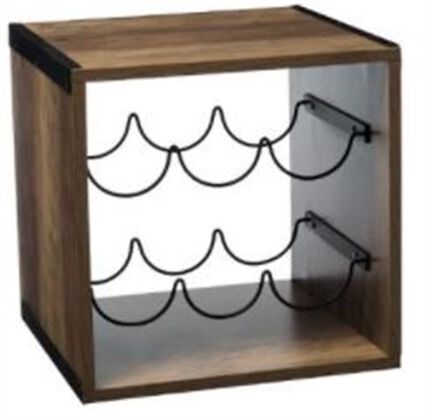 Garrafeira para 6 garrafas MIX indus em mdf, , large