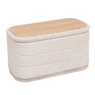 Puf doble/mesa YORK beige 38x76cm