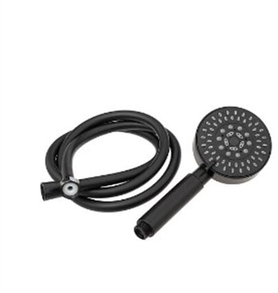Chuveiro 5 funções com magueira flexível preto, , large