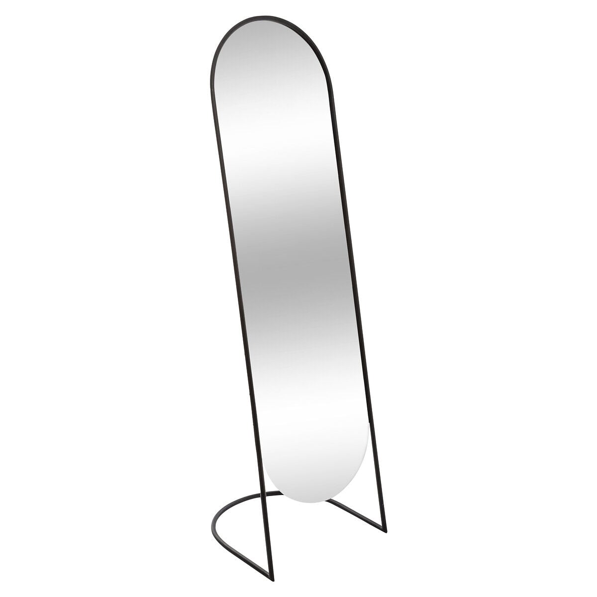 Espelho de chão preto em metal 140cm, , large