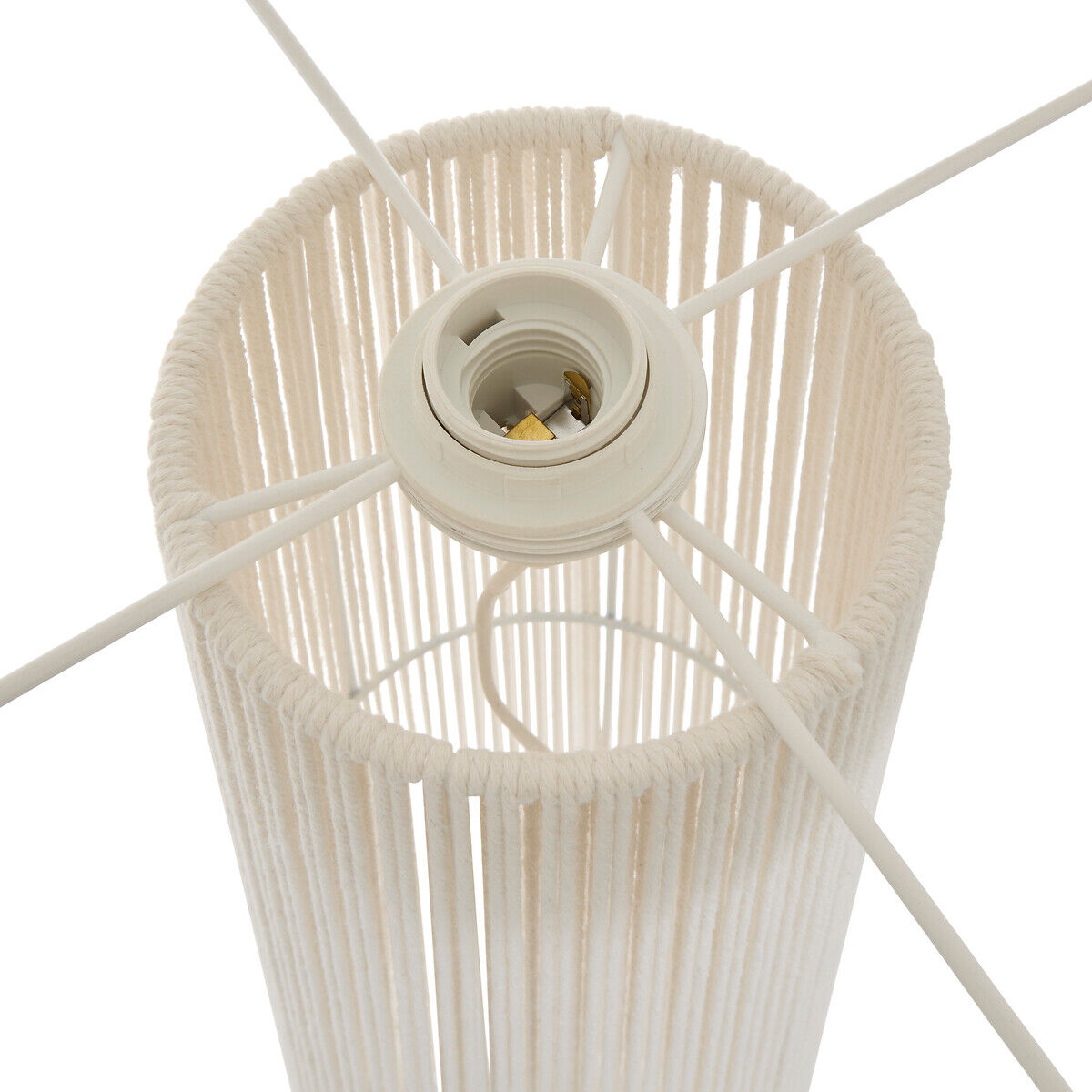 Candeeiro de pé ADRIA branco em metal 145cm, , large