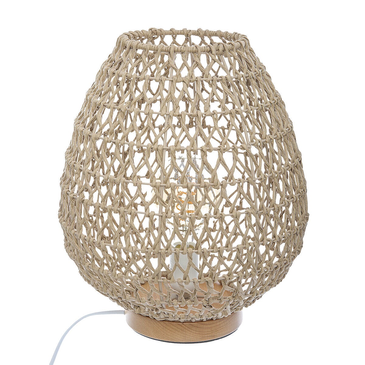 Candeeiro de mesa ETEL bege 35,5cm, , large