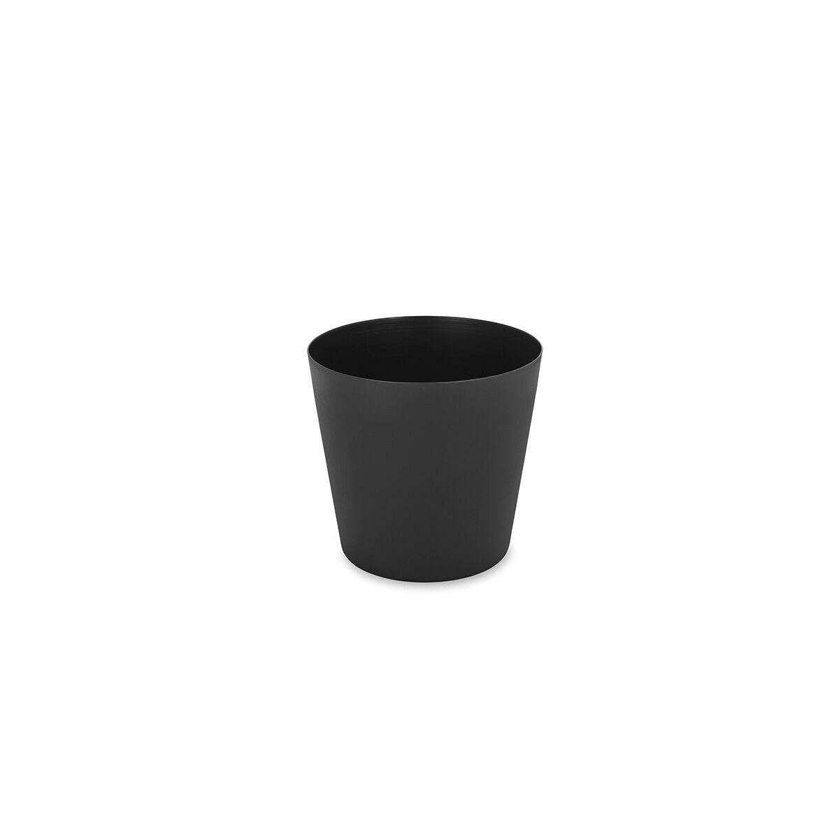 Round planter black in recycled polypropylene, , large
