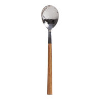 Colher De Sobremesa Lune Em Inox Com Cabo Castanho