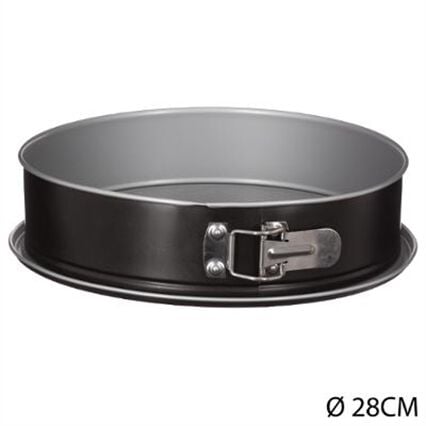 Forma redonda desmontável 28cm preta, , large