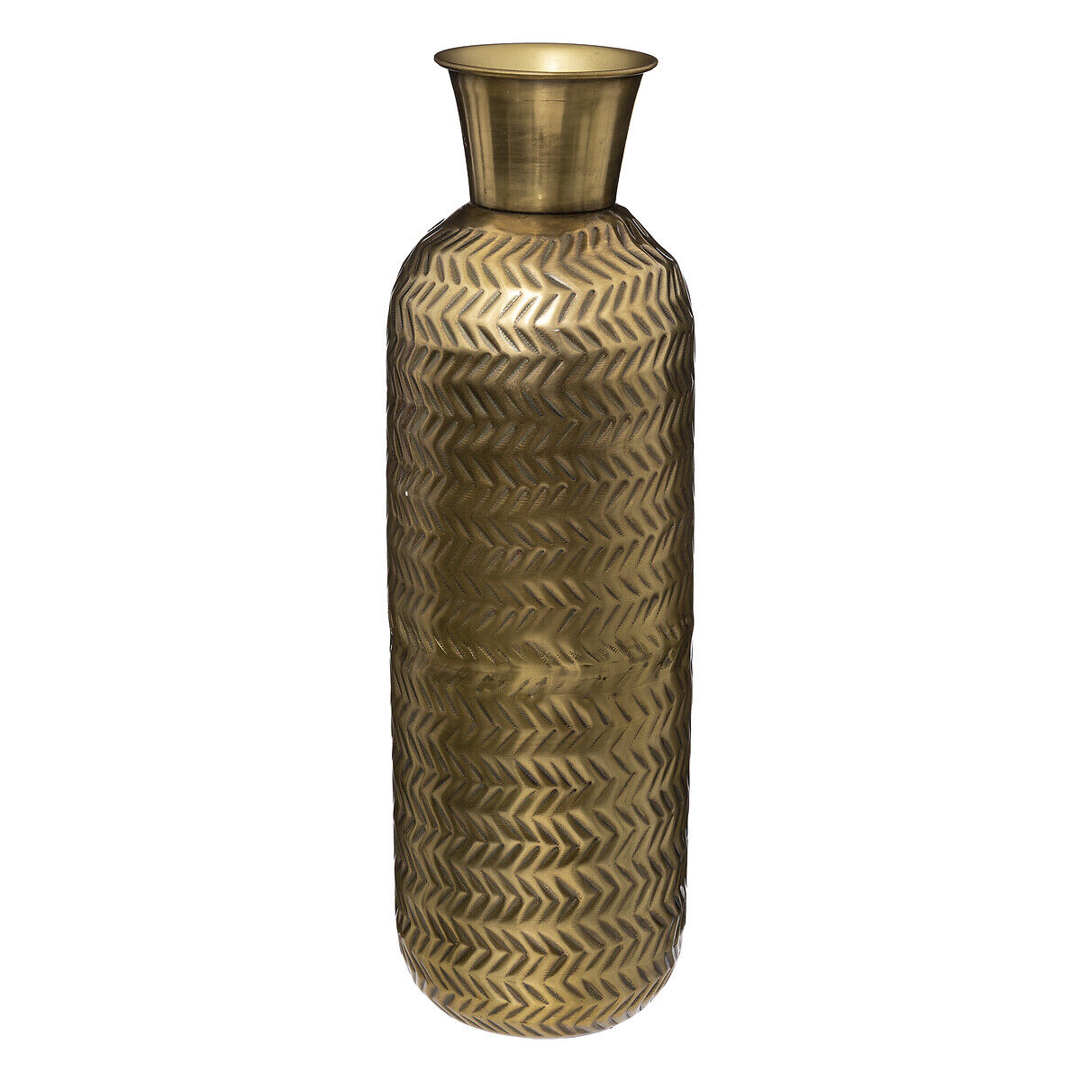 Jarra NIGHT trabalhada dourada em metal 45cm, , large