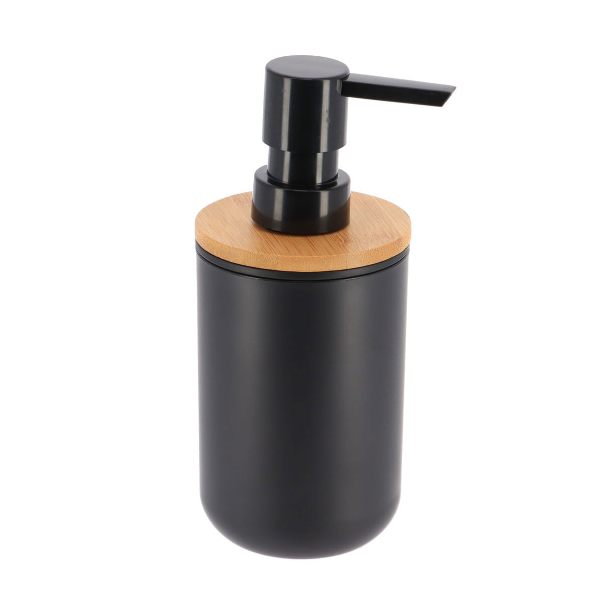 Doseador sabonete líquido preto com bambu, , large