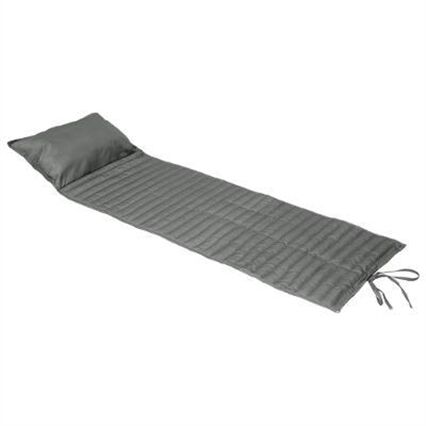 Waterproof sun lounger pad slate grey, , large