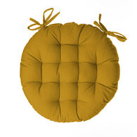 Coj&iacute;n redondo amarillo de algod&oacute;n 38cm