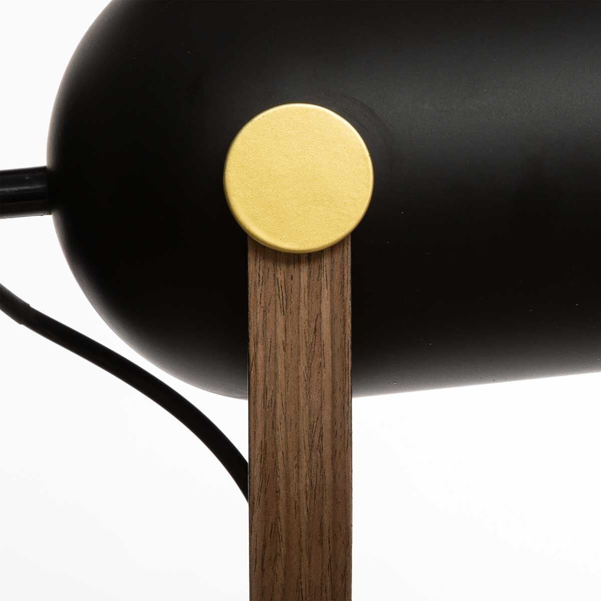 Candeeiro de mesa BIL preto em metal com tripé 45cm, , large