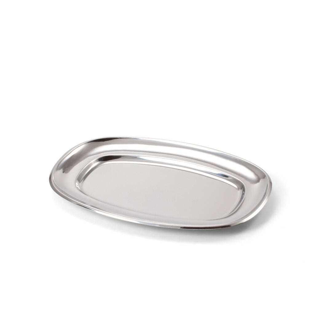 Travessa oval em inox 23x30cm, , large