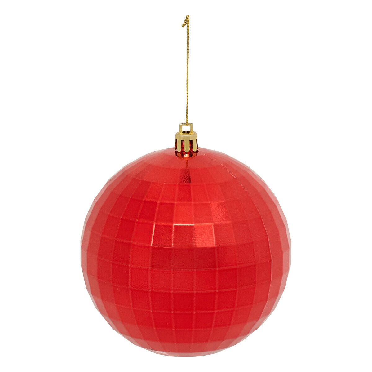 Bola de natal espelhos vermelho 10cm, , large
