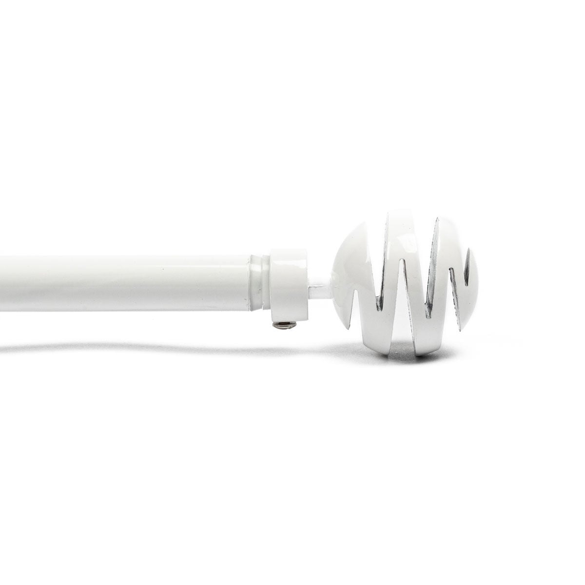 Extendable curtain pole kit white, , large