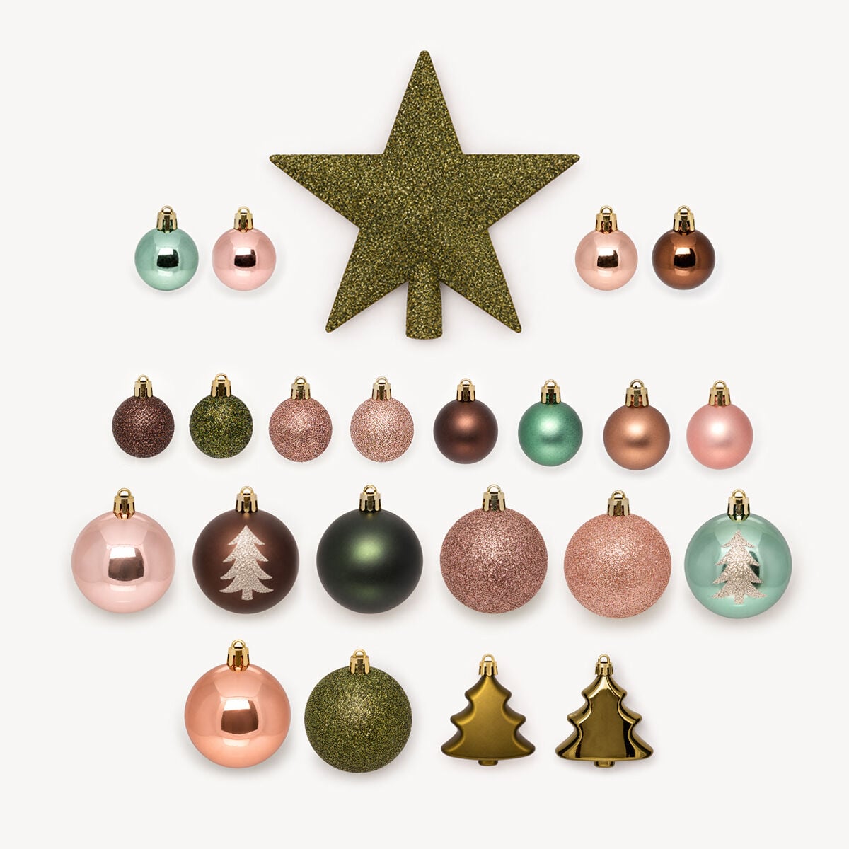 Conjunto de 44 peças para decoração árvore, , large