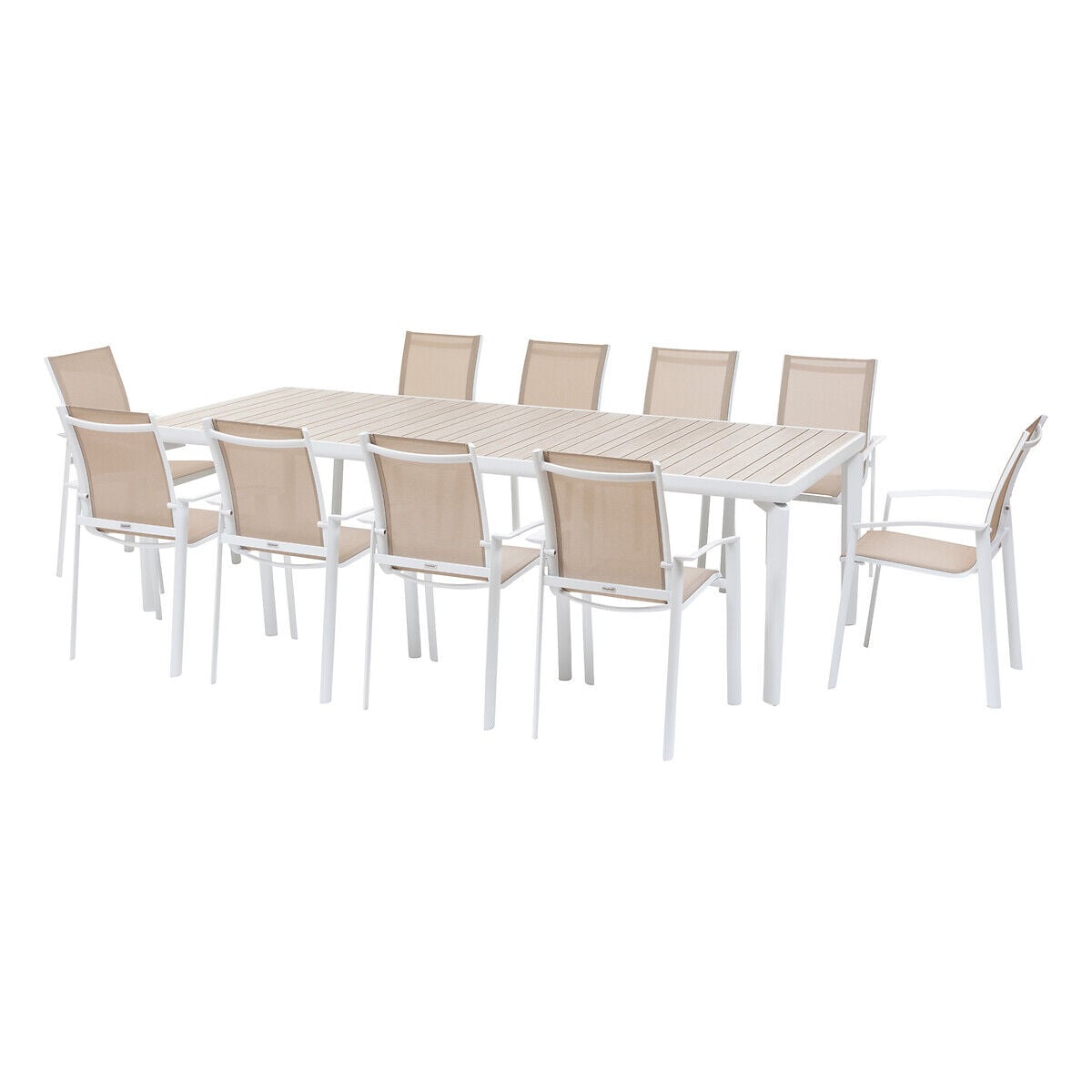 Conjunto de mesa fixa IBAIA e 6 cadeiras PIAZZA, , large