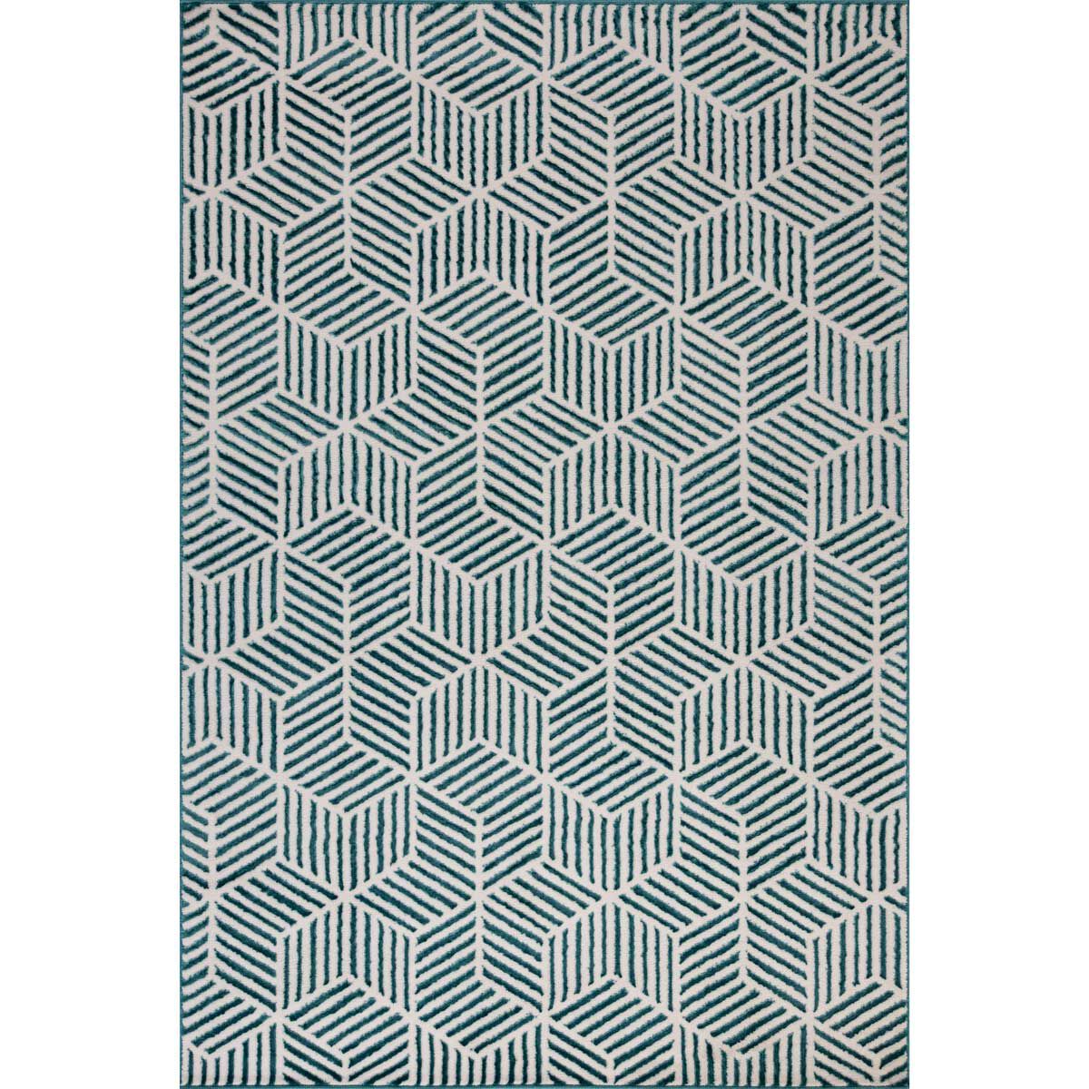 Tapete ZAHA geométrico azul 80x150cm, , large