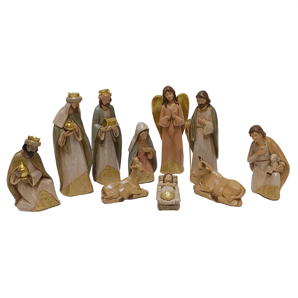 Presépio natalício com 10 figuras 18cm, , large