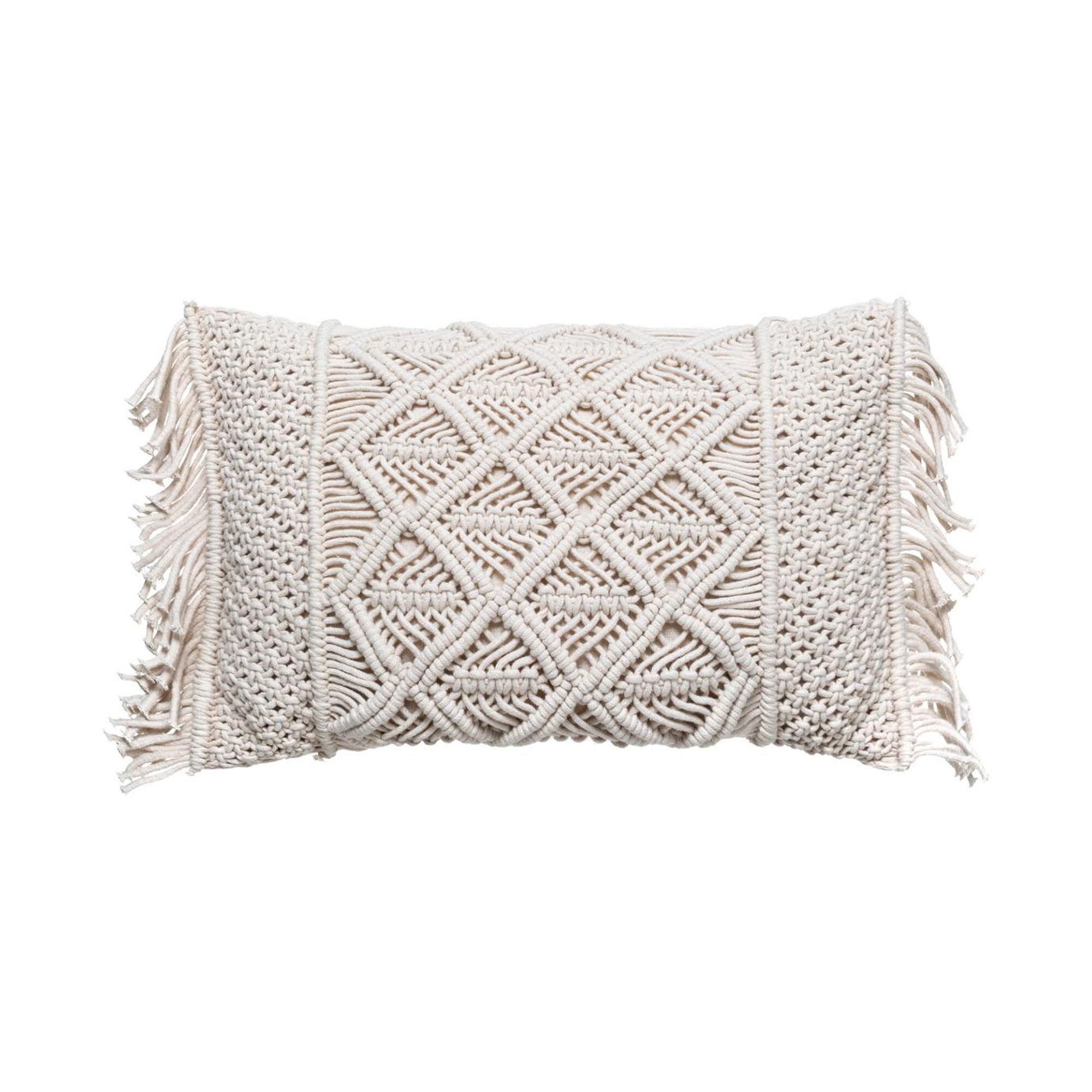 Almofada idylle FOLK macramé 30x50cm, , large