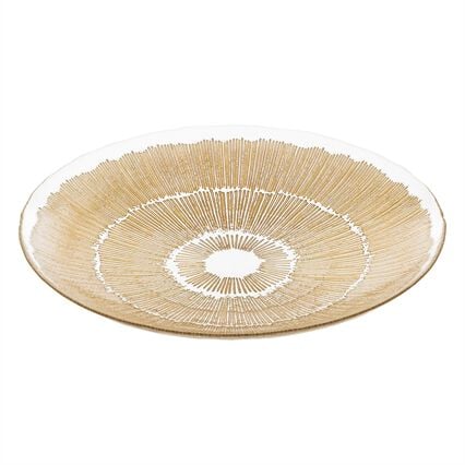 Centro de mesa em vidro dourado DJINA 40cm, , large