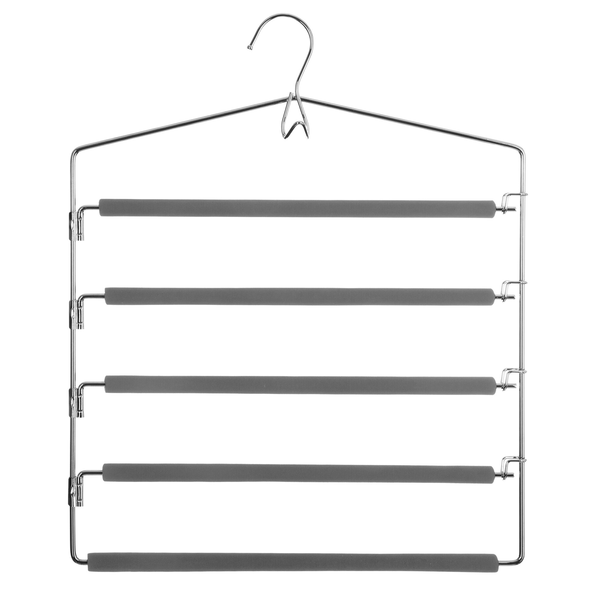 Cabide para calças prateado com 5 divisórias, , large