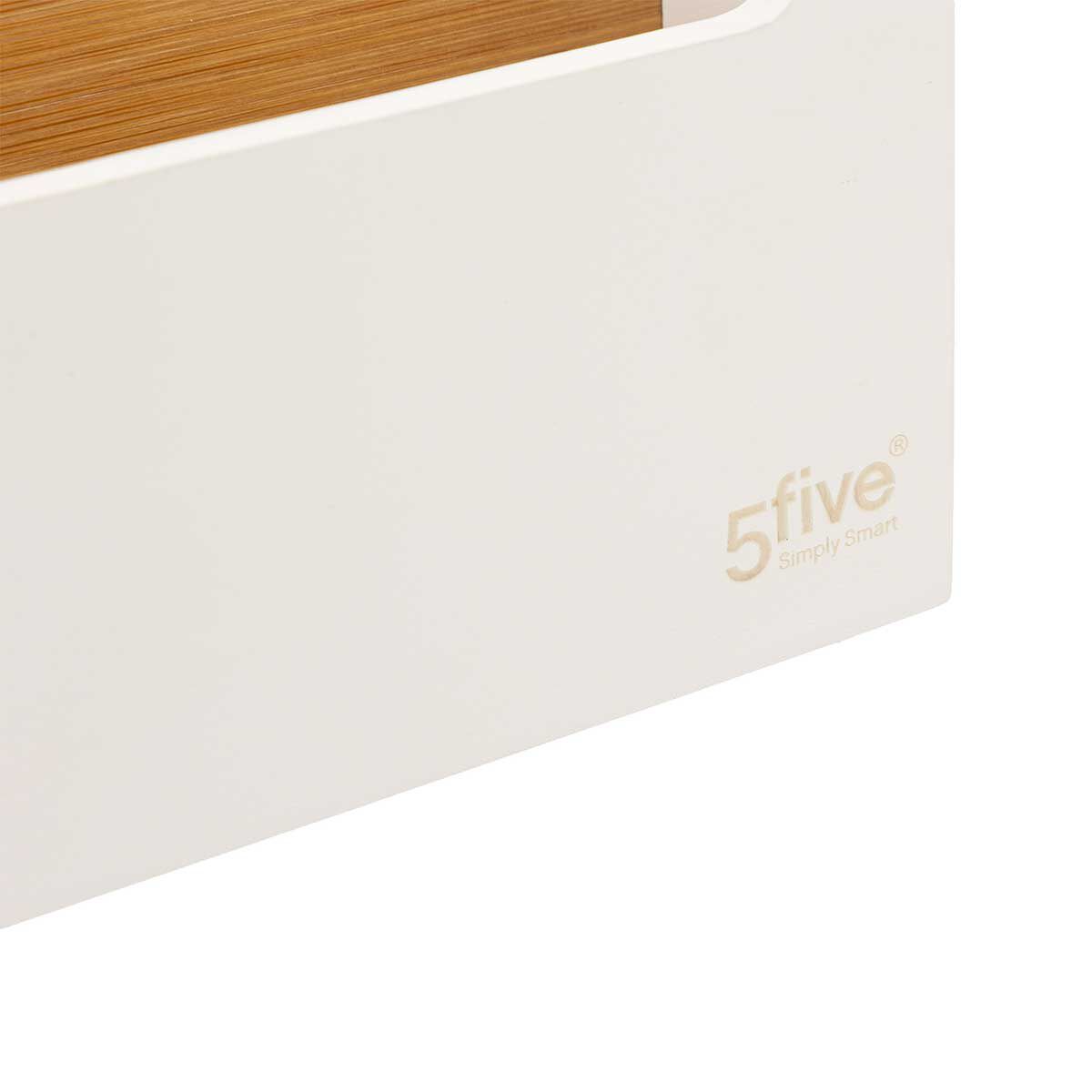 Bathroom organiser NATUREO white in bamboo, , large