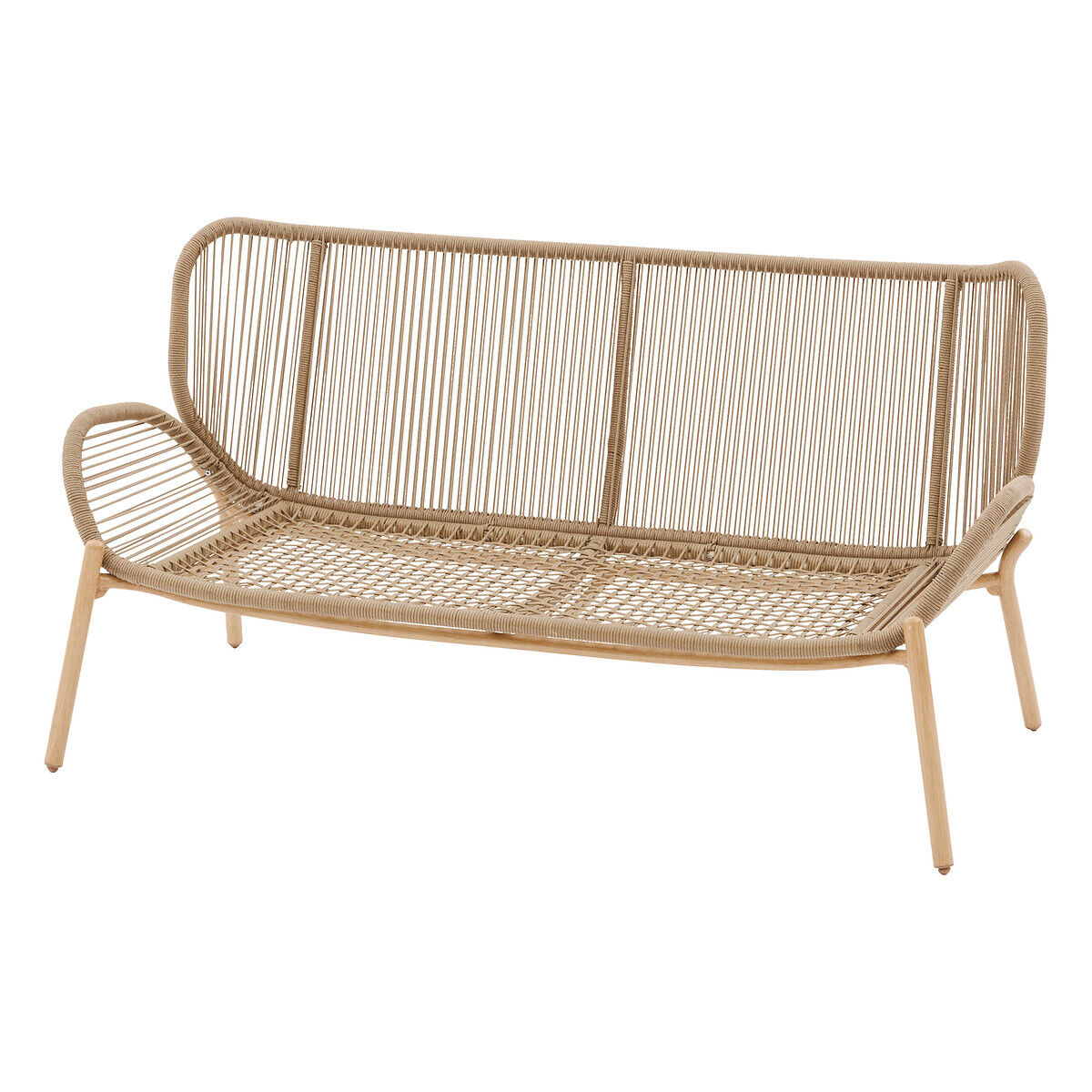 Conjunto de jardim MELOANE efeito madeira 7 lugares, , large