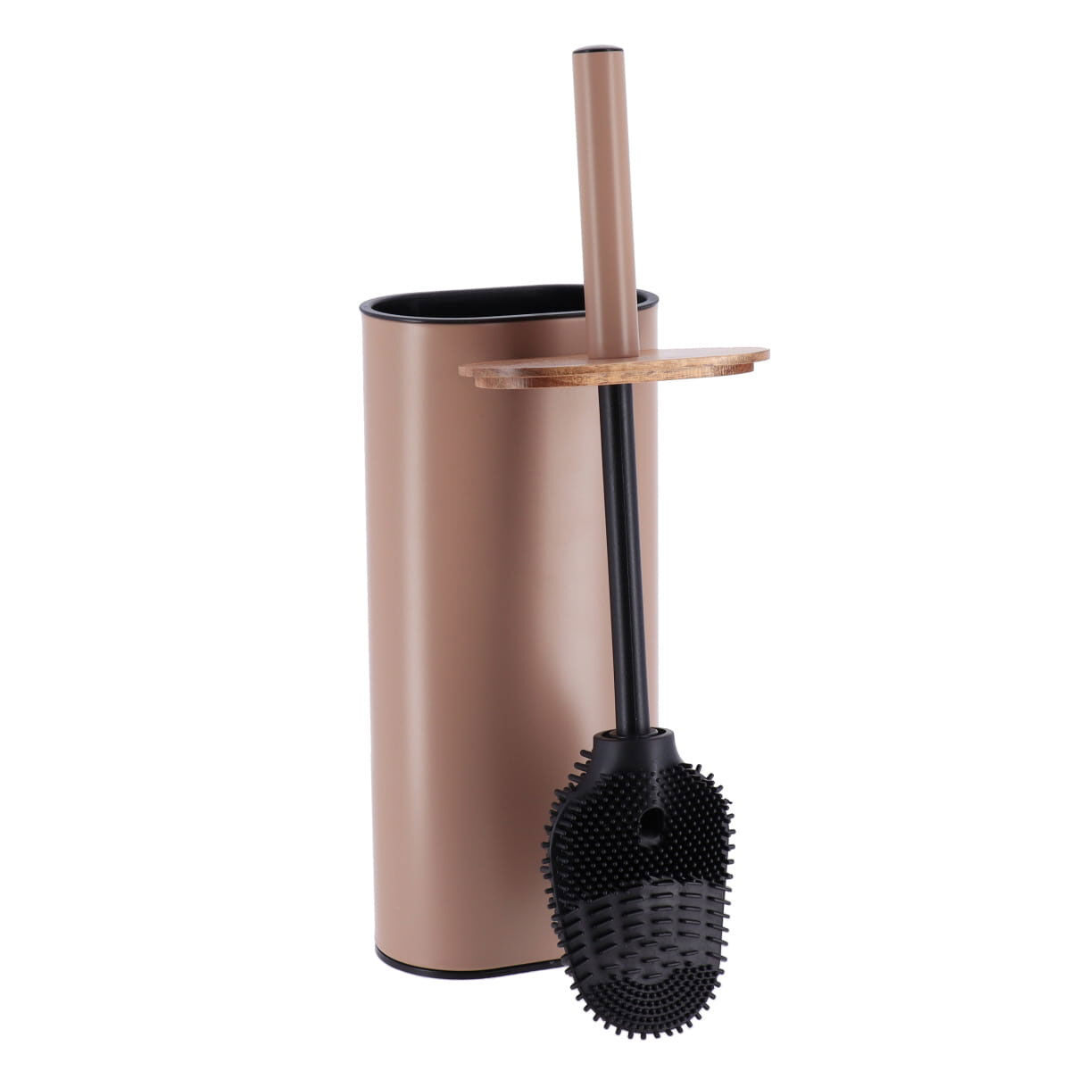 Escova wc em metal taupe, , large