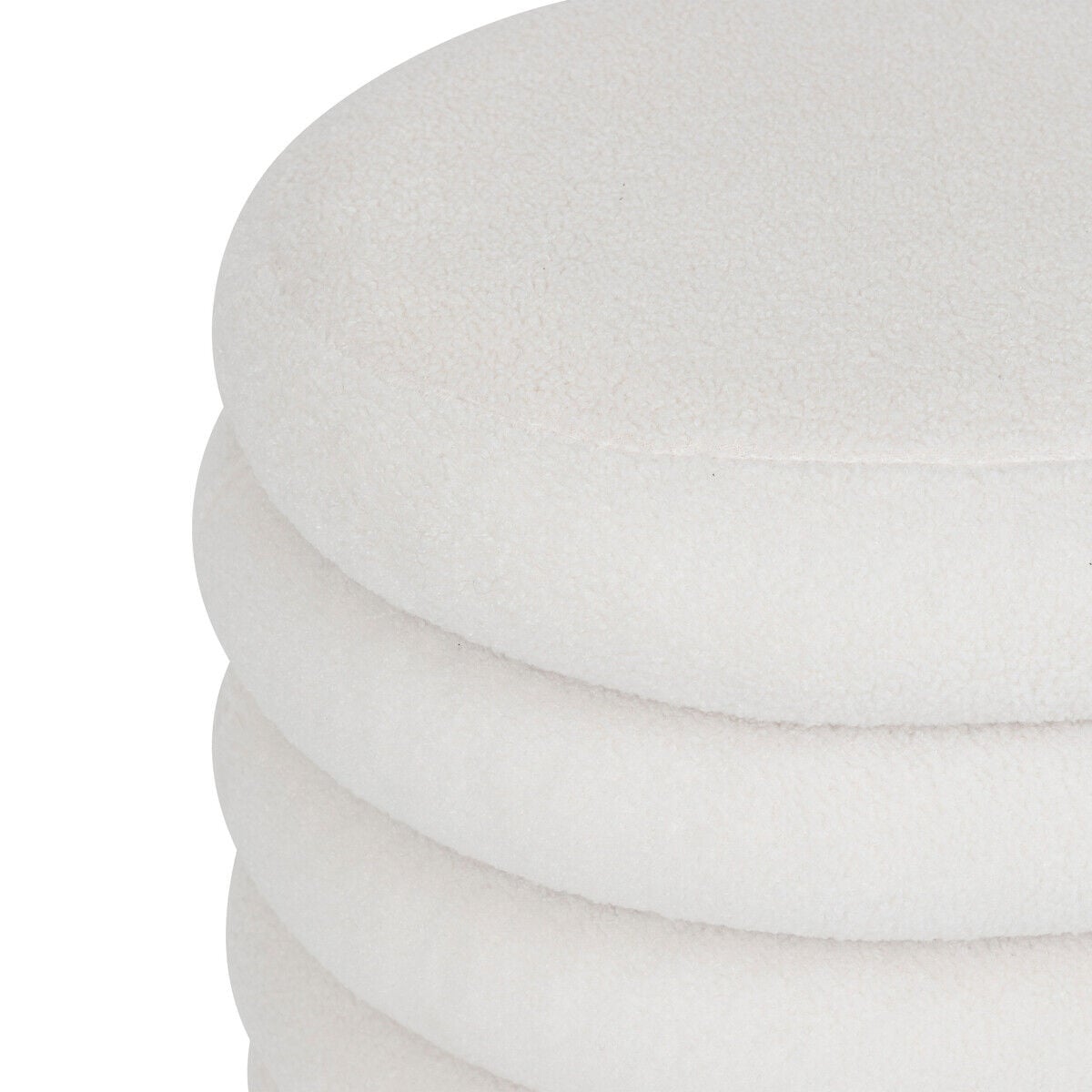 Pufe com arrumação GIULIA tecido branco, , large