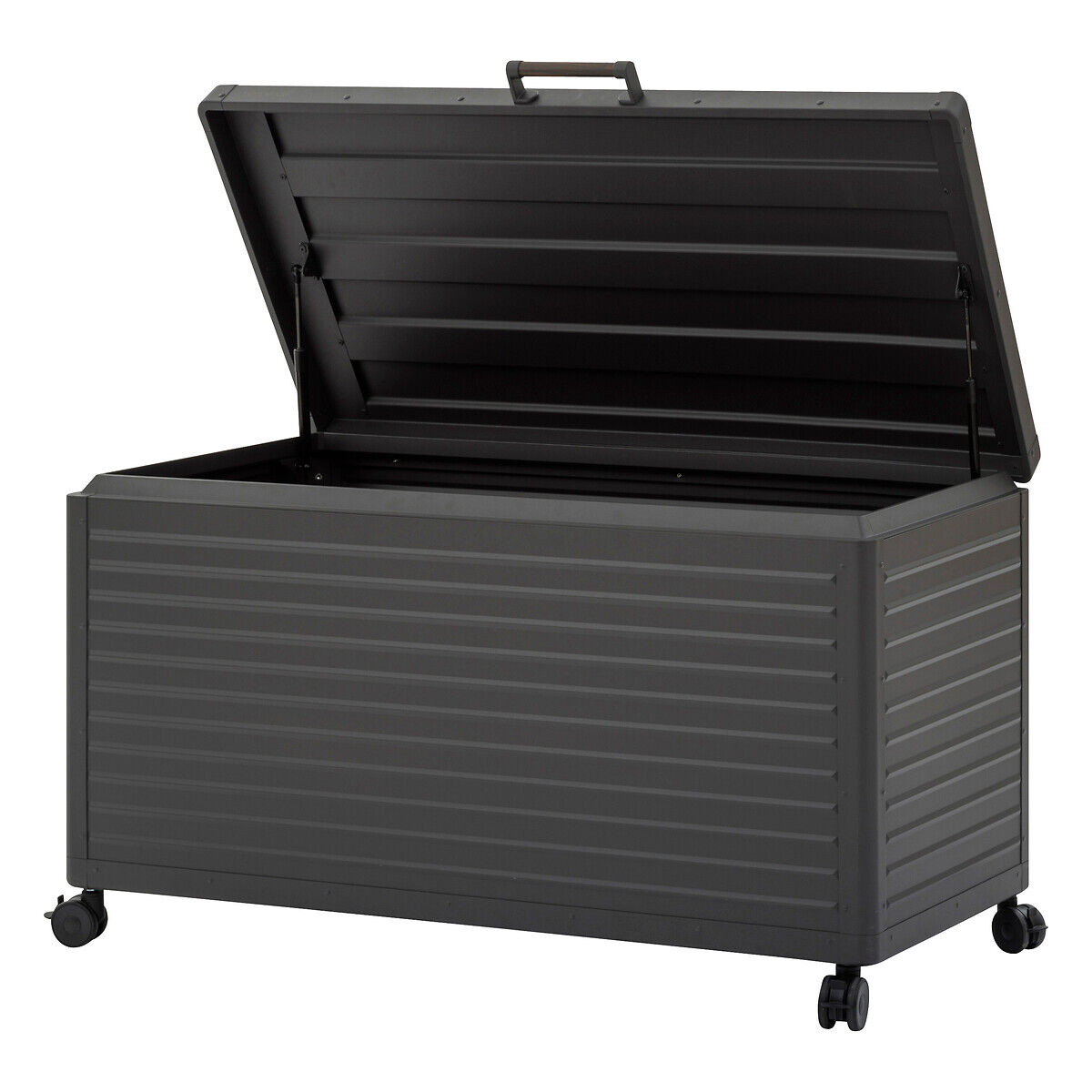 Baú arrumação EDENIO cinza grafite em metal 670l, , large