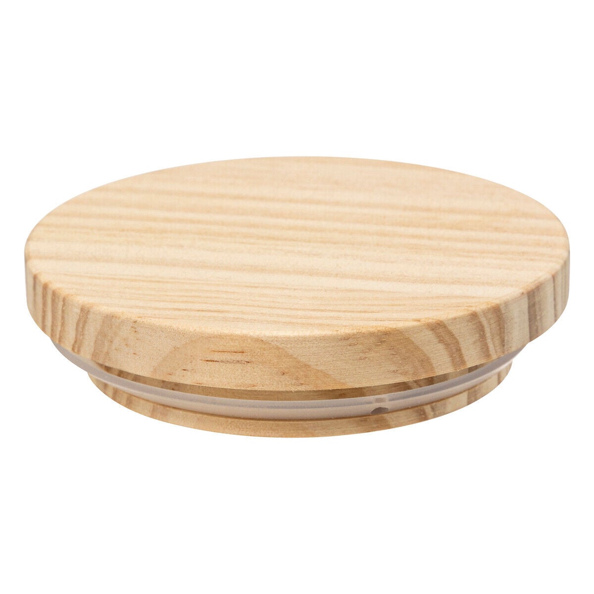 Glass jar with wooden lid, , large